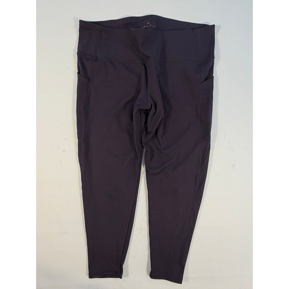 Danskin Leggings Women XXL Purple Excellent 7/8 Pocket High Rise 9274B